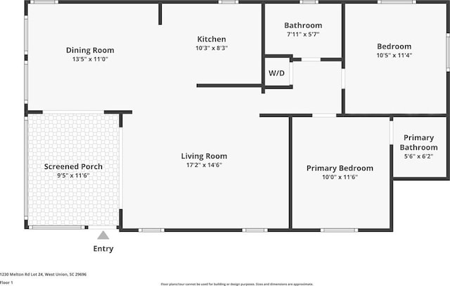 1230 Melton Rd Unit 24, West Union, SC 29696 - view of room layout