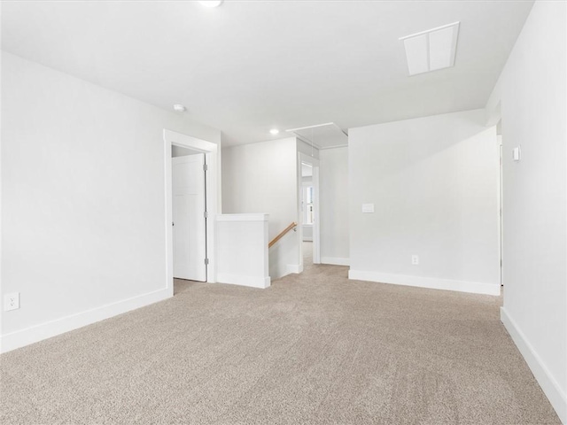 791 Burghley Cir, Greer, SC 29651 - unfurnished room featuring light colored carpet, attic access, and recessed lighting