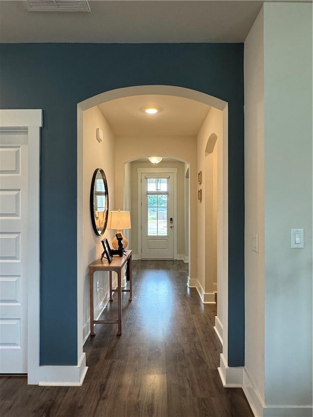 104 Laurel Oak Dr, Anderson, SC 29621 - foyer with arched walkways and dark wood-style flooring