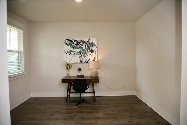104 Laurel Oak Dr, Anderson, SC 29621 - office space with dark wood finished floors and baseboards