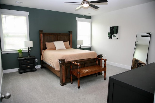 104 Laurel Oak Dr, Anderson, SC 29621 - bedroom featuring light colored carpet, multiple windows, and ceiling fan