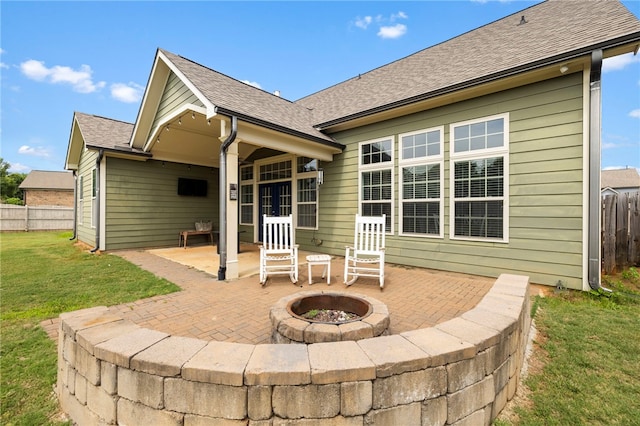 100 Dartford Ct, Easley, SC 29642 - view of patio / terrace with an outdoor fire pit