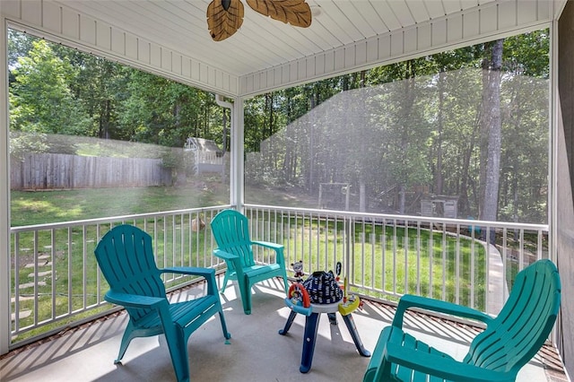 5120 Sunset Rdg, Easley, SC 29642 - sunroom featuring ceiling fan and plenty of natural light