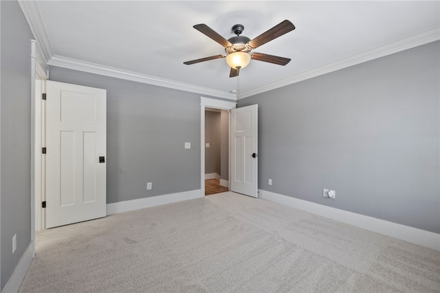 1219 Old Mill Rd, Easley, SC 29642 - unfurnished bedroom with ornamental molding, carpet flooring, and a ceiling fan