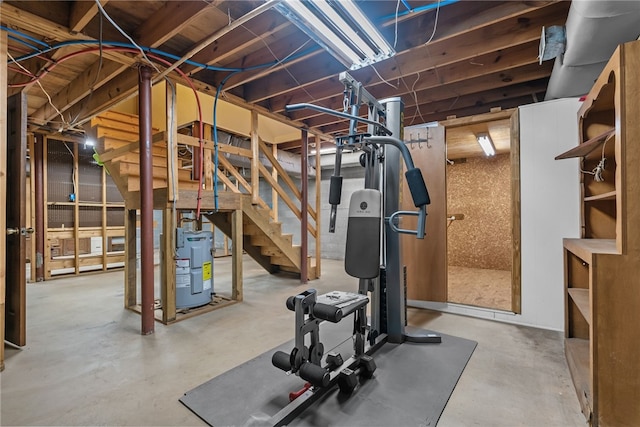 320 Whitfield Dr, Pendleton, SC 29670 - workout area with water heater