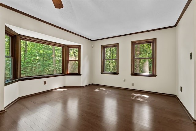 320 Whitfield Dr, Pendleton, SC 29670 - unfurnished room with ceiling fan, wood finished floors, and ornamental molding
