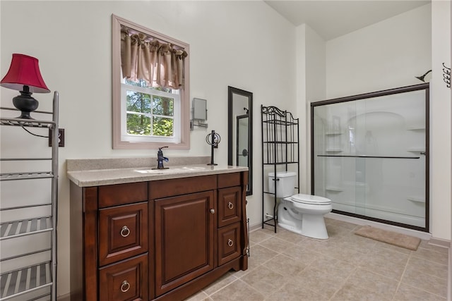 320 Whitfield Dr, Pendleton, SC 29670 - full bathroom featuring a stall shower, vanity, and tile patterned floors