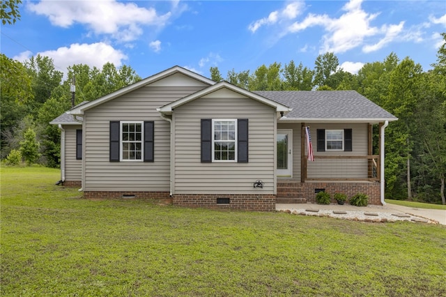 1330 Grove Rd, Anderson, SC 29621 - view of front of home with crawl space, covered porch, and a front yard