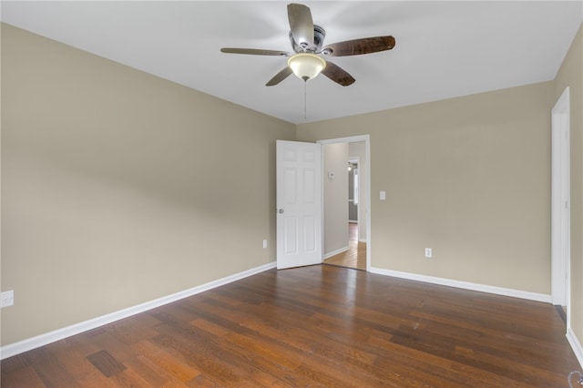 1330 Grove Rd, Anderson, SC 29621 - spare room featuring ceiling fan and dark wood-style flooring