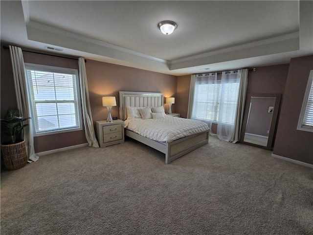 406 Willow Grove Way, Anderson, SC 29621 - carpeted bedroom featuring a tray ceiling and crown molding