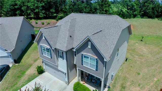 406 Willow Grove Way, Anderson, SC 29621 - view of front of property with a shingled roof, a front yard, and driveway