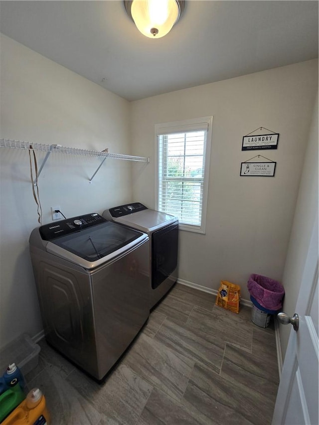 406 Willow Grove Way, Anderson, SC 29621 - laundry area with washer and dryer and baseboards