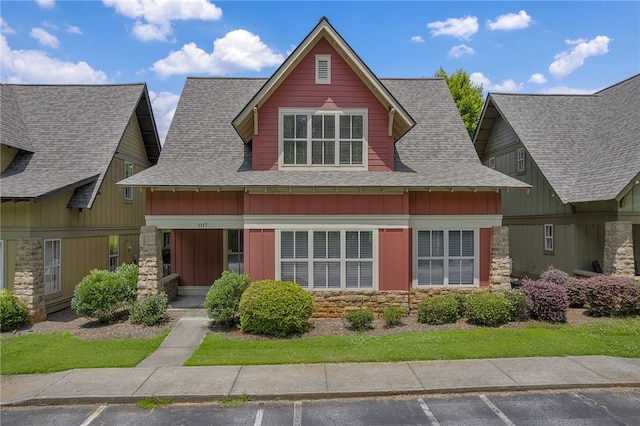 101 W Ln Unit 1117, Clemson, SC 29631 - craftsman-style home featuring stone siding, a shingled roof, uncovered parking, and board and batten siding