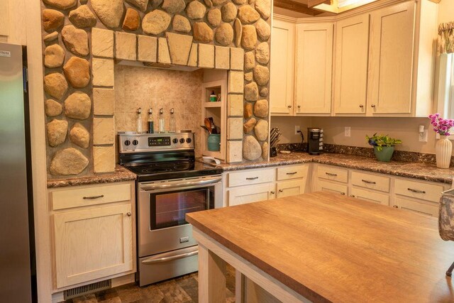 190 Edward Ln, Walhalla, SC 29691 - kitchen with stainless steel appliances and wood counters