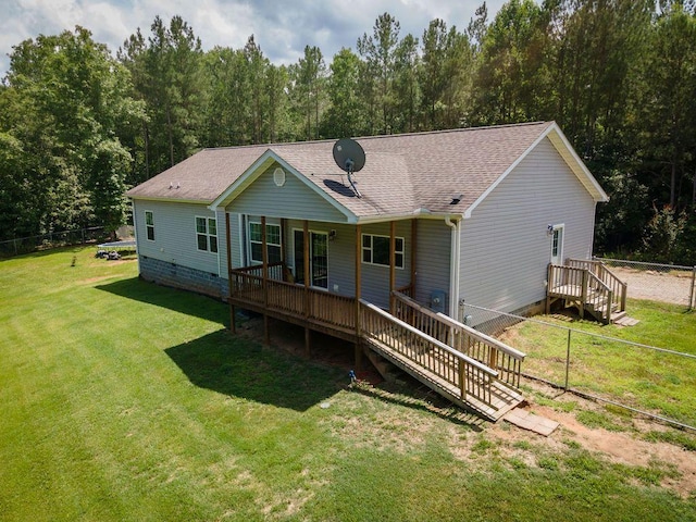 190 Edward Ln, Walhalla, SC 29691 - rear view of house with a shingled roof and crawl space