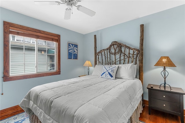 1230 Melton Rd # 64, West Union, SC 29696 - bedroom with wood finished floors and ceiling fan