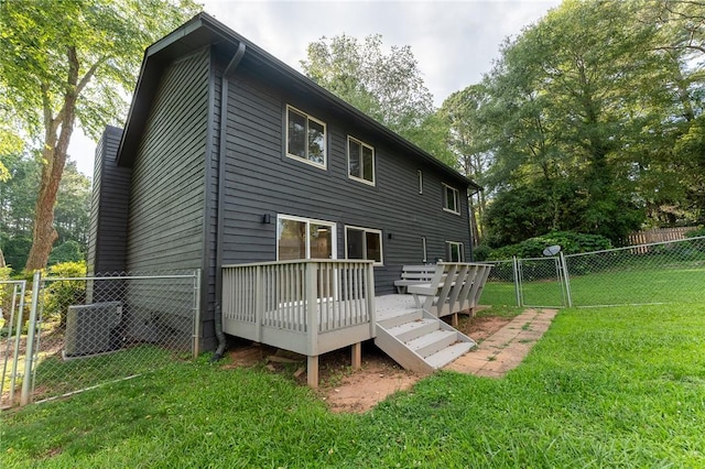 913 Berkeley Dr, Clemson, SC 29631 - rear view of house with a deck, a fenced backyard, and a gate