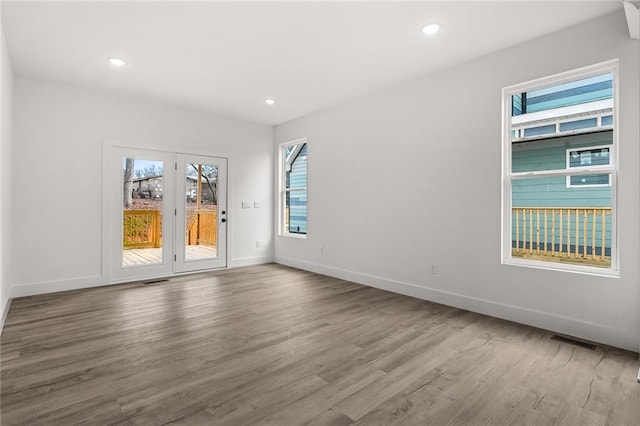 114 Hillcrest Cir, Anderson, SC 29624 - unfurnished room featuring wood finished floors and recessed lighting