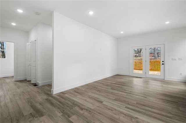 114 Hillcrest Cir, Anderson, SC 29624 - unfurnished room featuring wood finished floors, recessed lighting, and a smoke detector