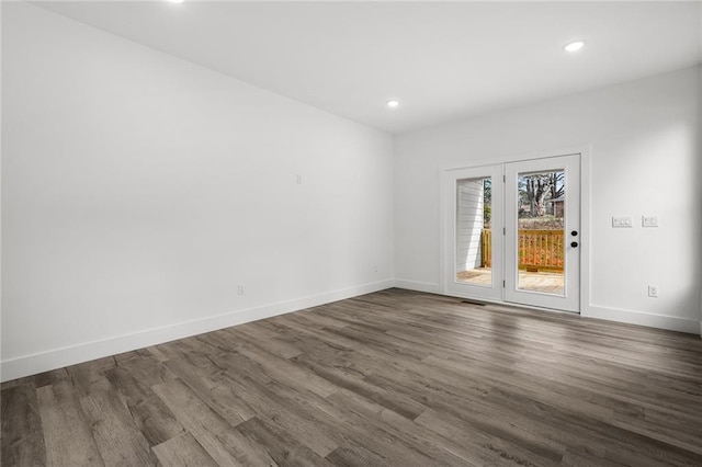 114 Hillcrest Cir, Anderson, SC 29624 - spare room with dark wood-style flooring and recessed lighting