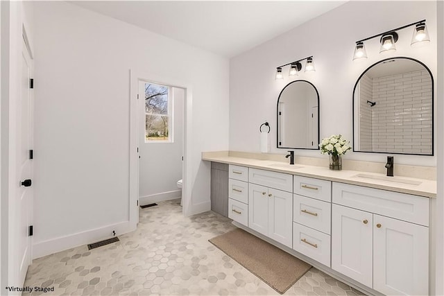 114 Hillcrest Cir, Anderson, SC 29624 - bathroom with double vanity and toilet