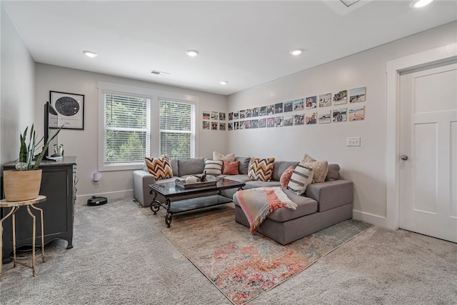 210 Obsidian Ct, Simpsonville, SC 29680 - living area featuring carpet floors and recessed lighting