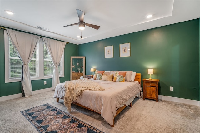 210 Obsidian Ct, Simpsonville, SC 29680 - bedroom with carpet, recessed lighting, and a ceiling fan