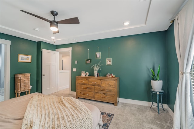 210 Obsidian Ct, Simpsonville, SC 29680 - carpeted bedroom featuring baseboards and a ceiling fan
