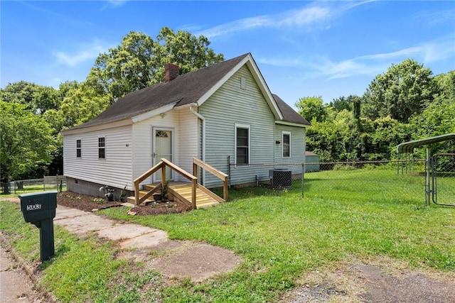 503 Burris St, Anderson, SC 29625 - view of front of house with a chimney, roof with shingles, and crawl space