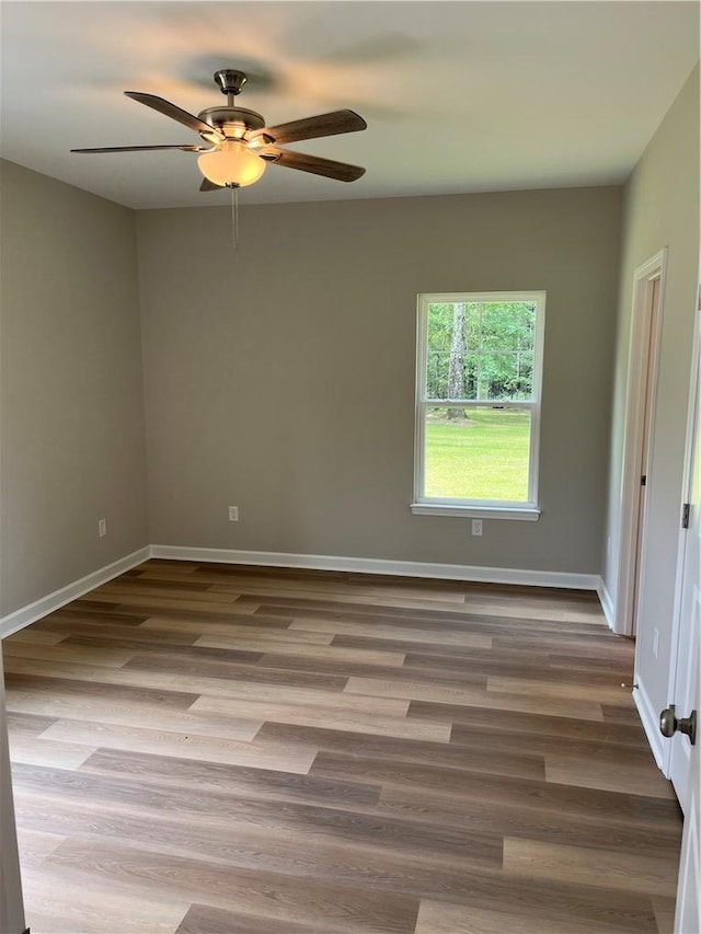 412 Leatherdale Rd, Iva, SC 29655 - empty room with ceiling fan and wood finished floors