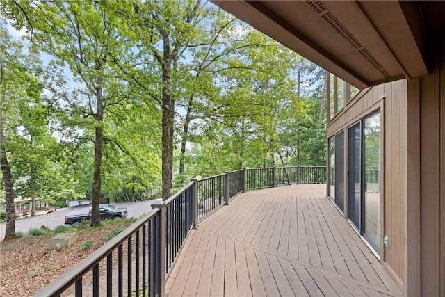 14 Windlass Ct, Salem, SC 29676 - wooden terrace featuring view of wooded area