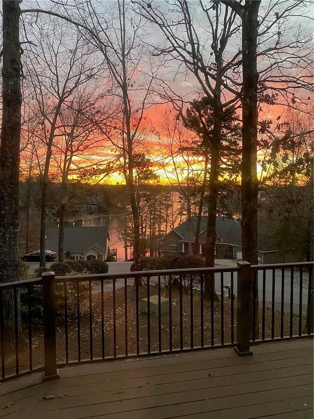 14 Windlass Ct, Salem, SC 29676 - deck at dusk with a residential view