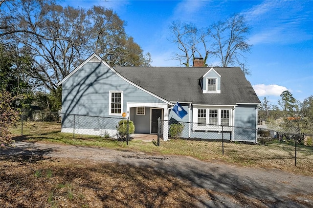 23 Gilmer Dr, Anderson, SC 29621 - view of front of home with a fenced front yard and a chimney