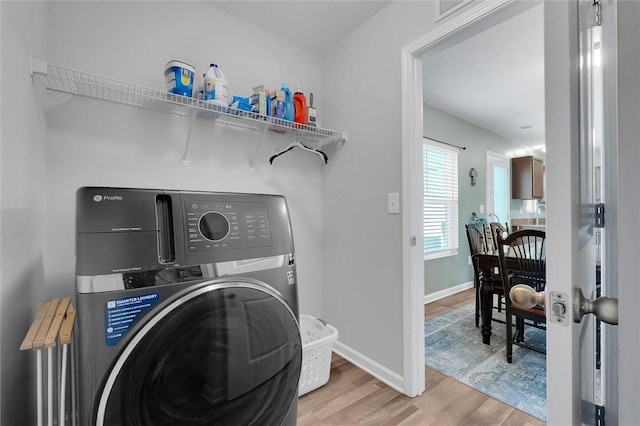131 Colonial Walk, Pickens, SC 29671 - laundry area featuring washer / clothes dryer and wood finished floors