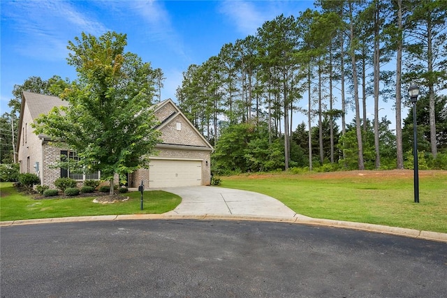 137 Golden Eagle Ln, Anderson, SC 29621 - view of front of property with driveway, a front yard, brick siding, and a garage