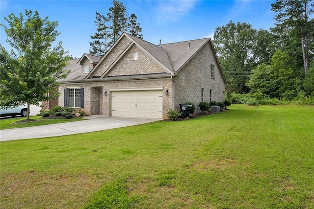 137 Golden Eagle Ln, Anderson, SC 29621 - view of front of home with a garage, brick siding, a front yard, and driveway