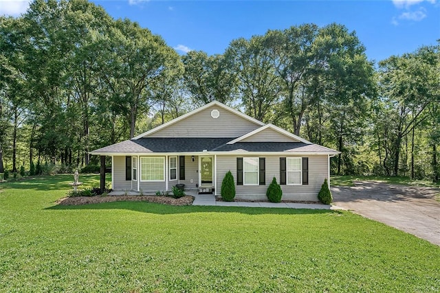 433 Shore Line Dr, Anderson, SC 29626 - view of front of house featuring a shingled roof, a front lawn, and a porch