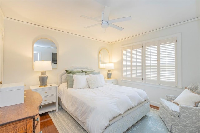 205 James St, Anderson, SC 29625 - bedroom featuring wood finished floors and a ceiling fan