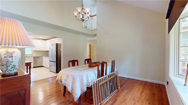 203 Ashley Rd, Clemson, SC 29631 - dining area with a chandelier and light wood-style flooring