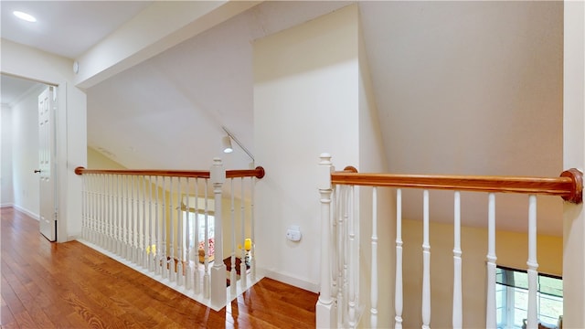 203 Ashley Rd, Clemson, SC 29631 - stairway featuring wood-type flooring and baseboards
