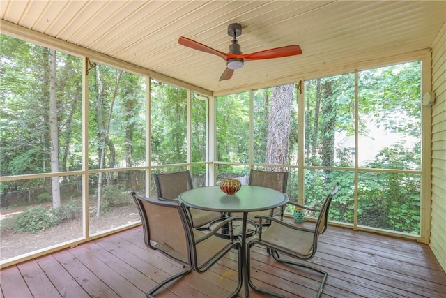 111 Halifax Rd, Easley, SC 29642 - sunroom with outdoor dining space and ceiling fan