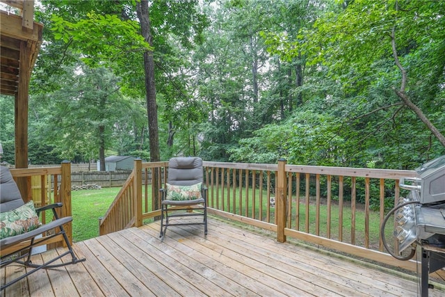 111 Halifax Rd, Easley, SC 29642 - wooden deck with a fenced backyard