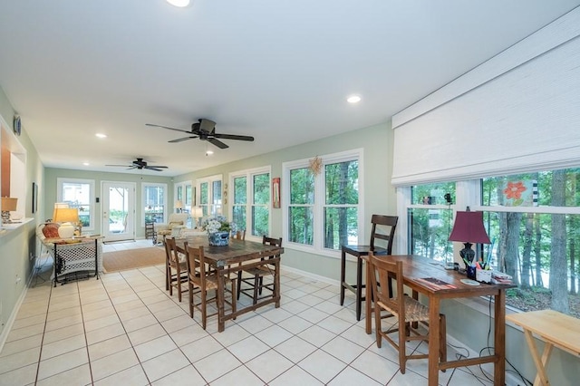 227 E Clearwater Shores Rd, Fair Play, SC 29643 - sunroom / solarium featuring healthy amount of natural light, recessed lighting, and tile patterned flooring
