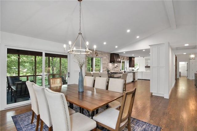 36 Mizzen Ln, Salem, SC 29676 - dining space featuring a chandelier, dark wood-style floors, and recessed lighting
