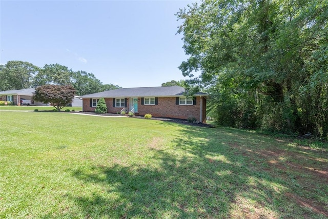 208 Springview Dr, Anderson, SC 29625 - ranch-style house featuring a front lawn and brick siding