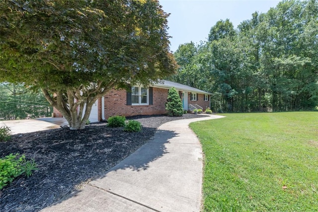 208 Springview Dr, Anderson, SC 29625 - view of front of house featuring brick siding, a front lawn, and concrete driveway