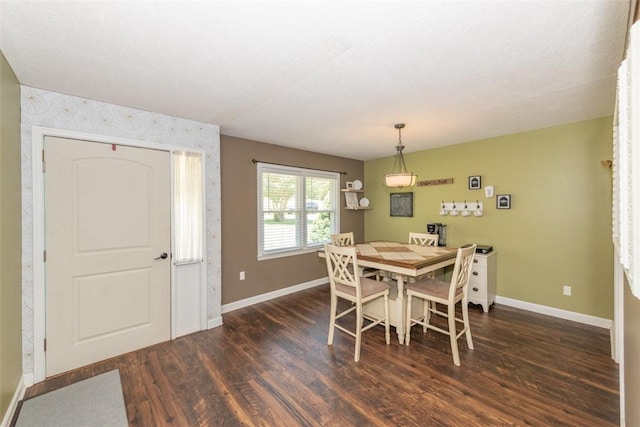 208 Springview Dr, Anderson, SC 29625 - dining area with baseboards and dark wood-style flooring