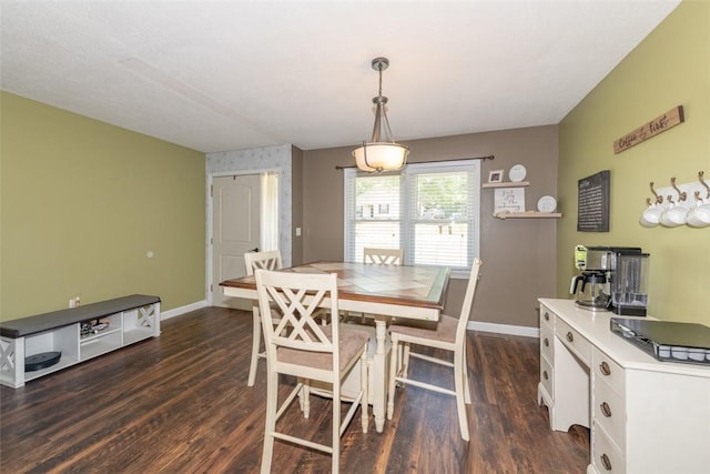 208 Springview Dr, Anderson, SC 29625 - dining area featuring dark wood-style flooring and baseboards