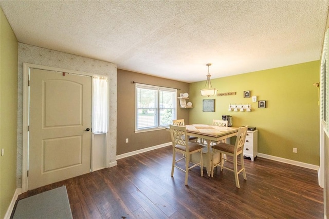 208 Springview Dr, Anderson, SC 29625 - dining space with dark wood finished floors and a textured ceiling