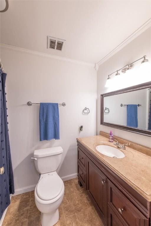 208 Springview Dr, Anderson, SC 29625 - bathroom with crown molding and vanity